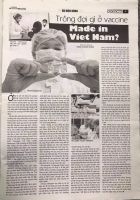 VACCINE PHÒNG COVID SẢN XUẤT Ở VIỆT NAM... (chỉ là bài đăng báo Tuổi trẻ & đời sống, ngày hôm nay 8/7/2021)